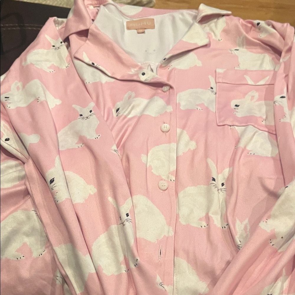 Show Me Your MuMu Pink Rabbit Print Pajama Set - Picture 7 of 7